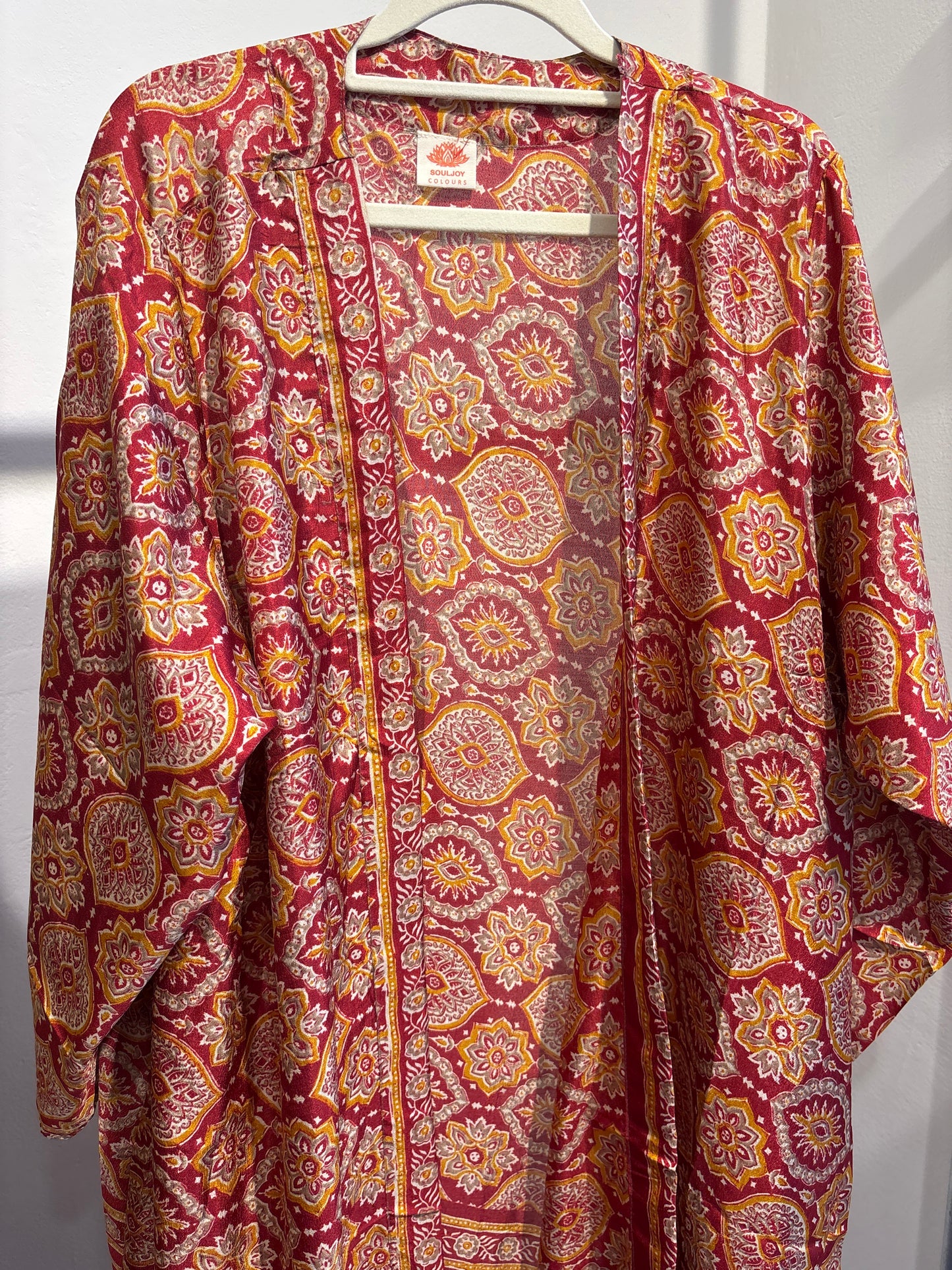 Recycled silk kimono lang