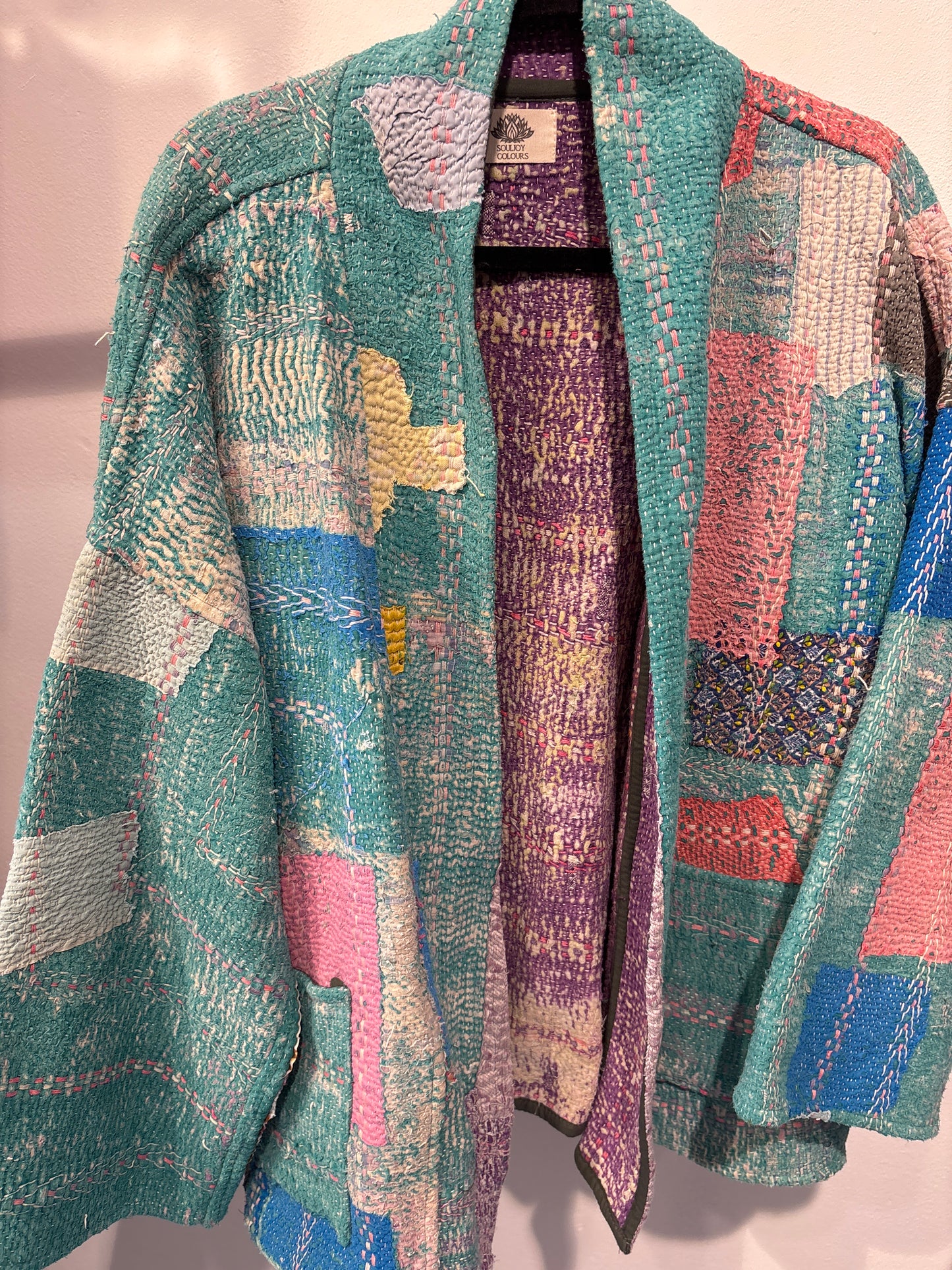 Kantha Blockprint jas-2 kanten