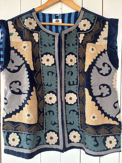 Fluweel gilet -L