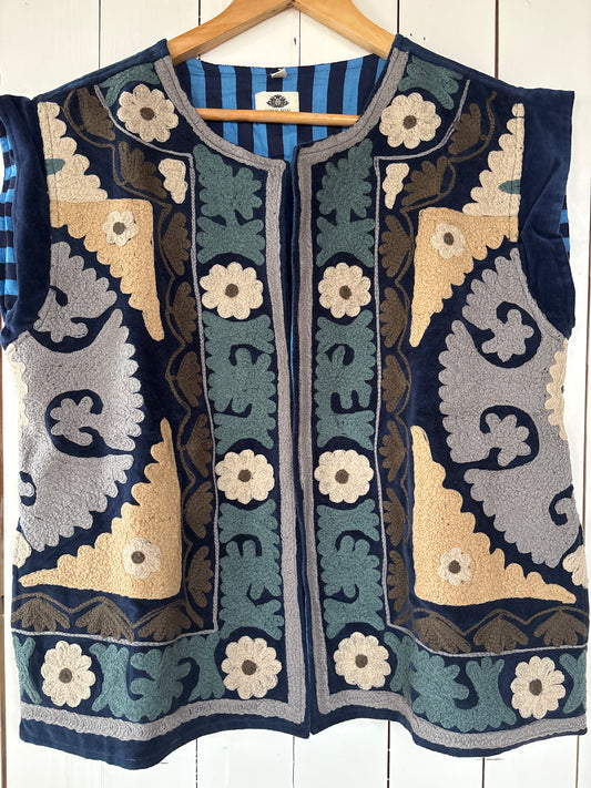 Fluweel gilet -L