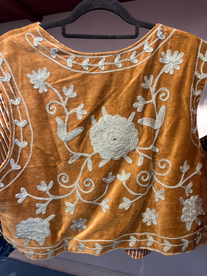Gilet fluweel suzani-ruim