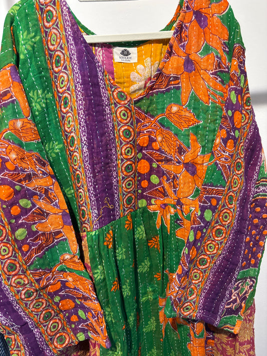 Kantha jurk lang- groot