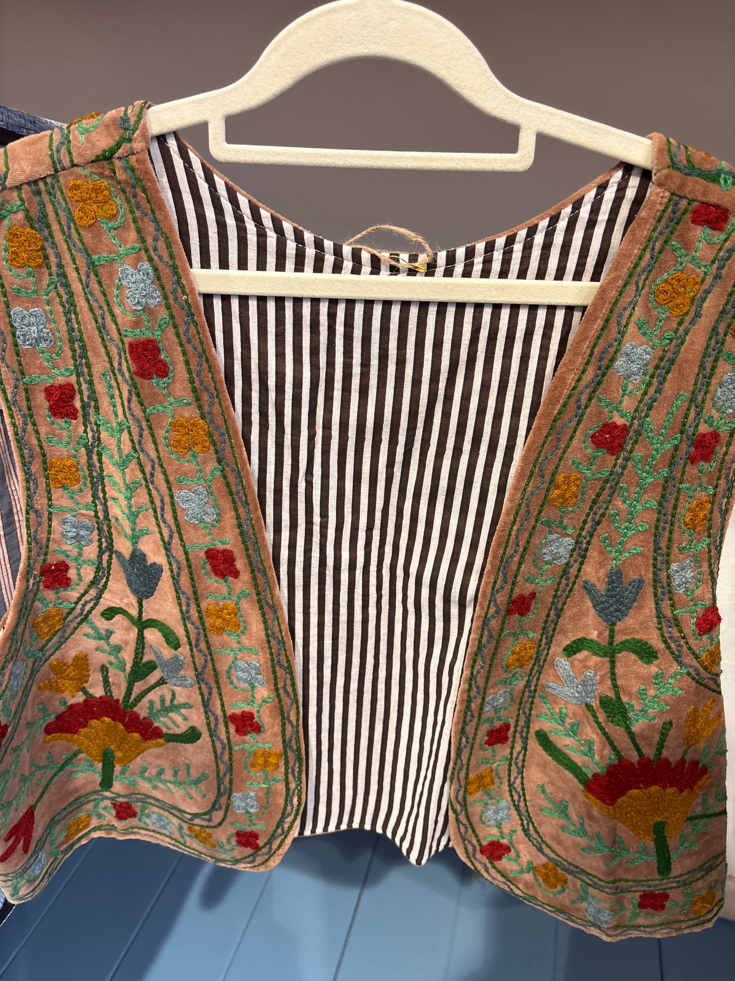 Gilet fluweel suzani- XXL RUIM