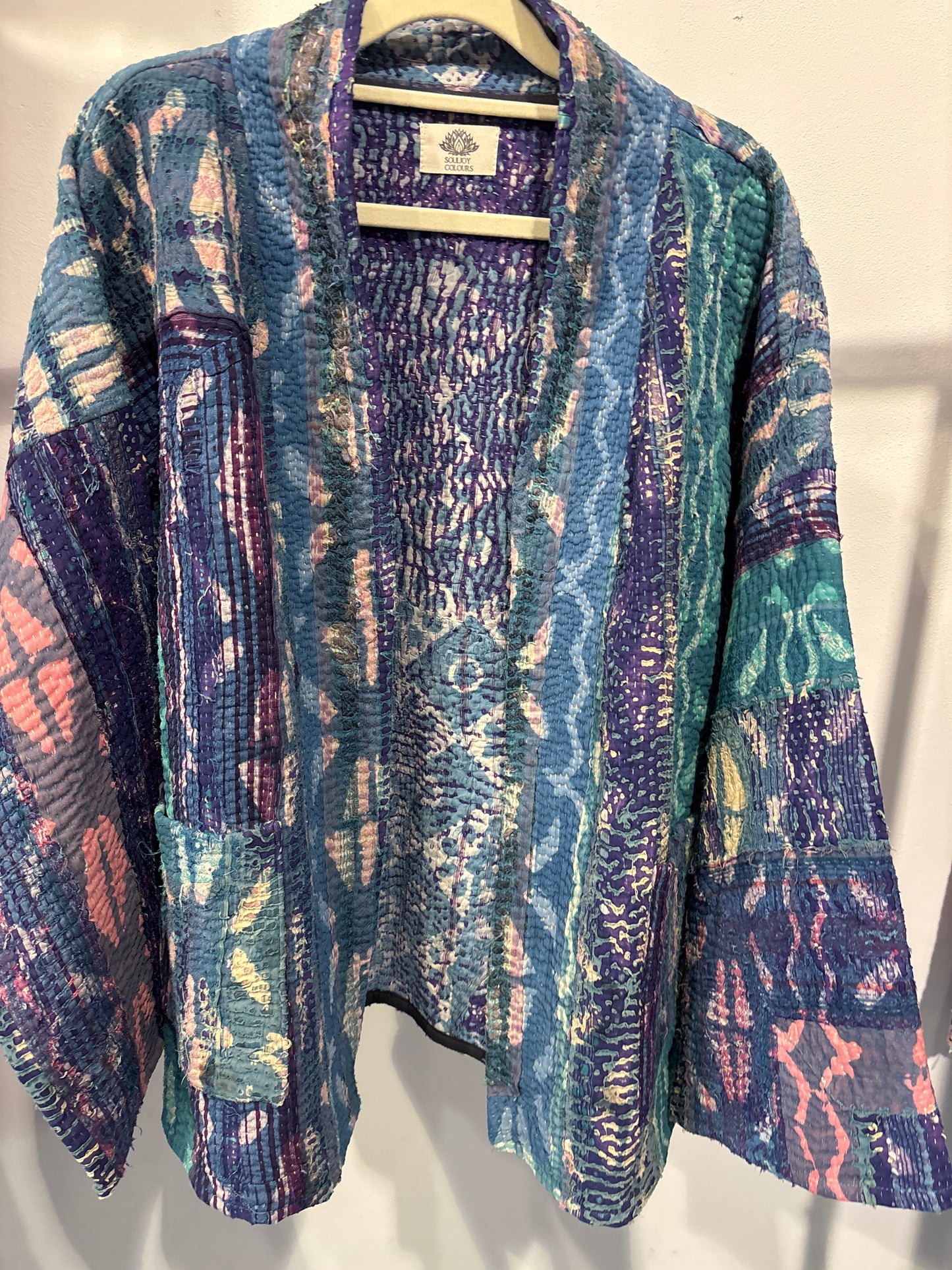 Kantha Blockprint jas-2 kanten