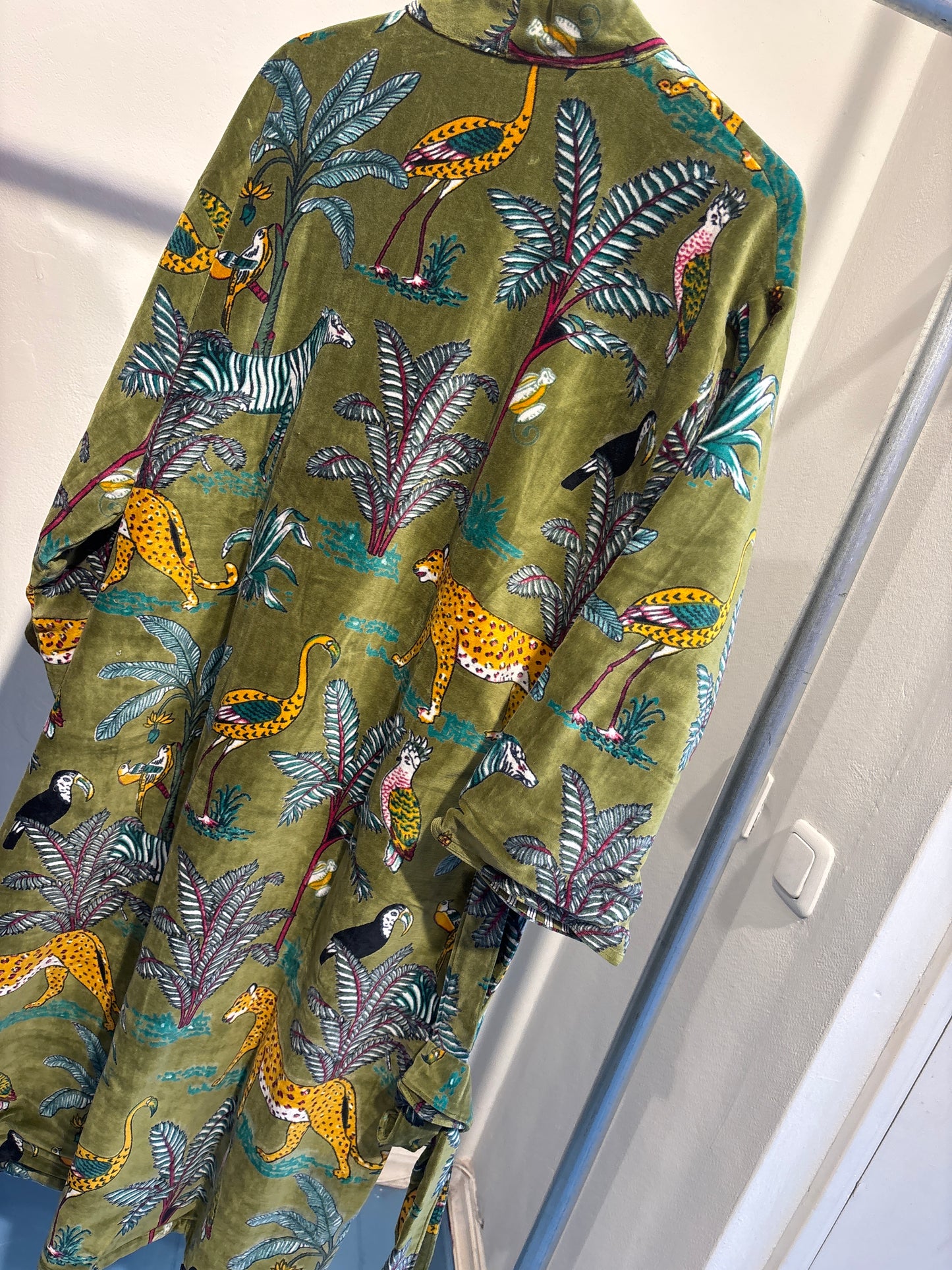 Lange fluwelen kimono