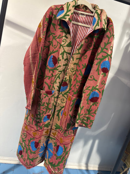 Lange katoenen Kantha