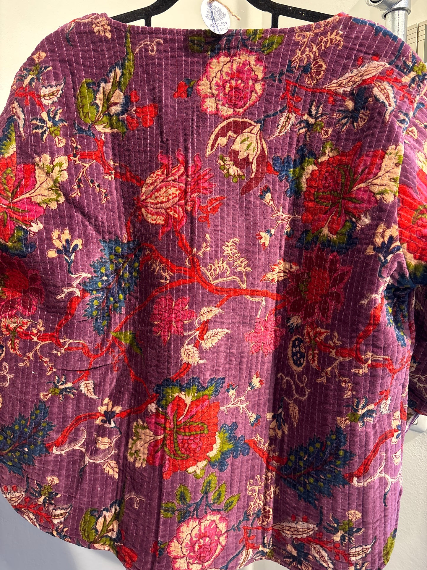 Fluweel ruim jasje met knopen