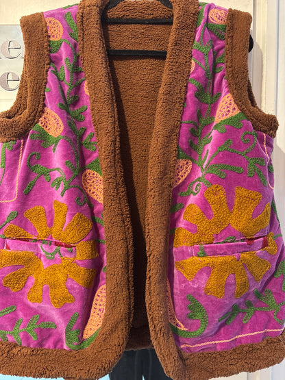 Gilet fluweel gevoerd
