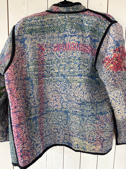 Kantha Blockprint jas - 2 kanten