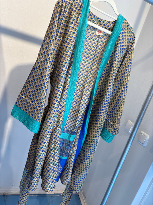 Zijden kimono halflang