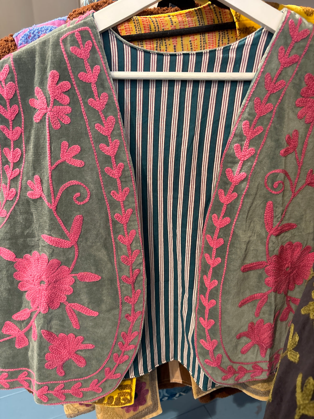 Gilet fluweel suzani-ruim