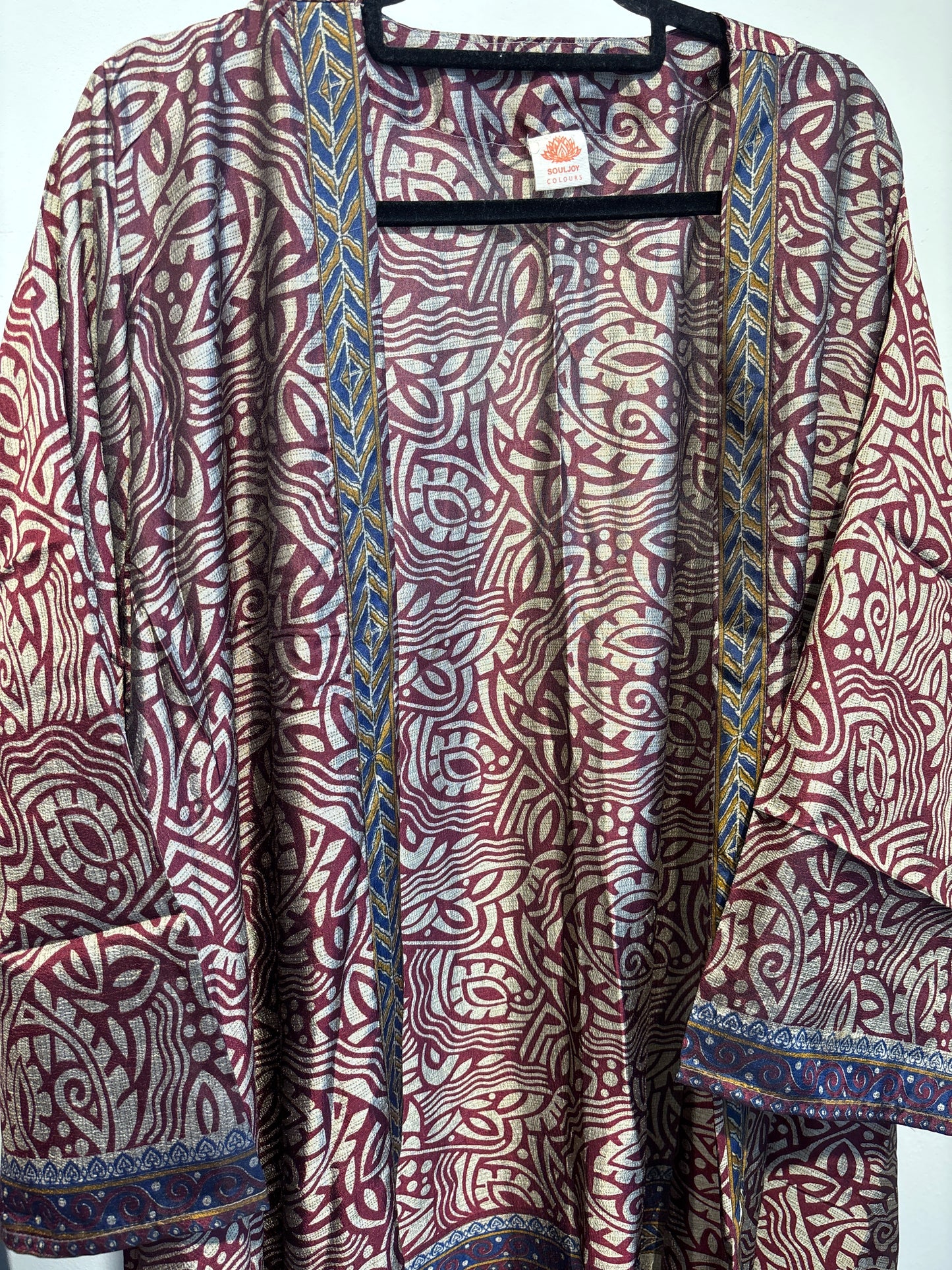 Recycled silk kimono lang