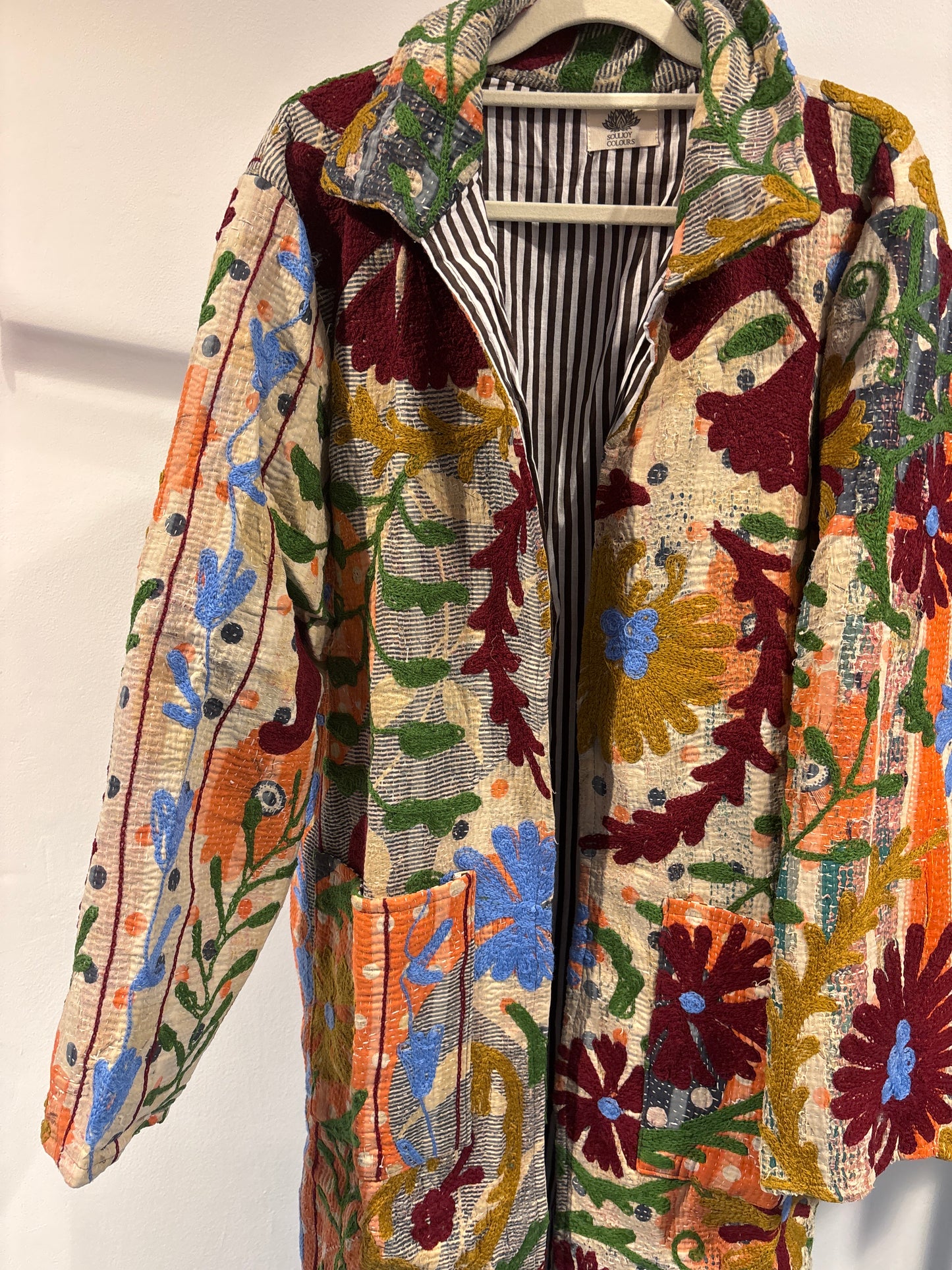 Lange katoenen Kantha