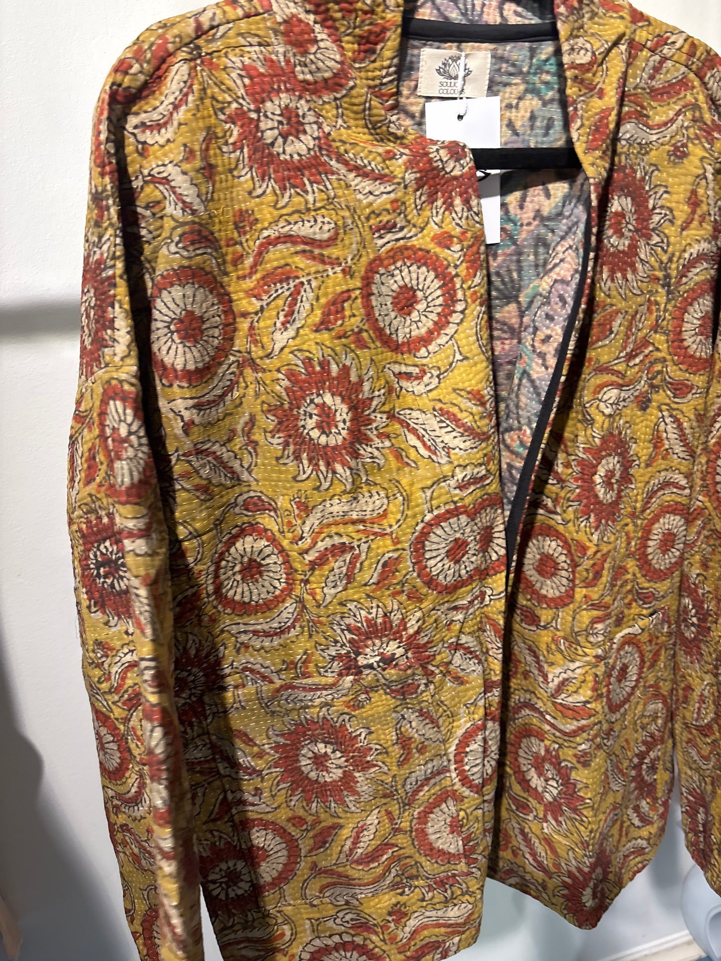 Kantha Blockprint jas-2 kanten