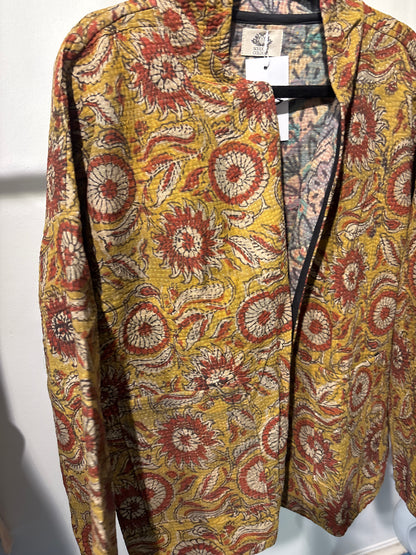 Kantha Blockprint jas-2 kanten