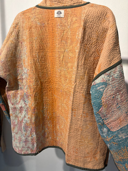 Kantha Blockprint jas-2 kanten