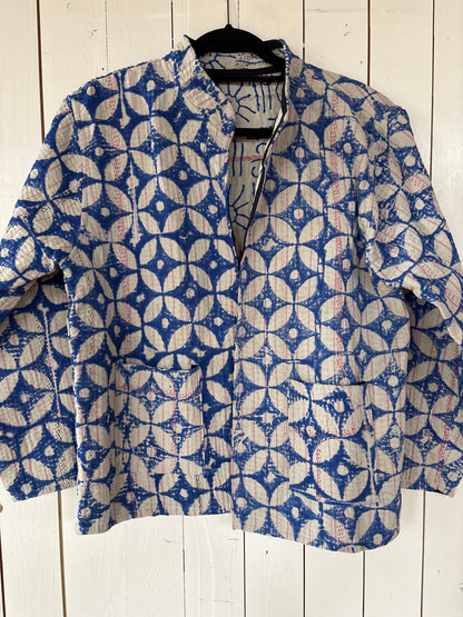 Kantha Blockprint jas - 2 kanten