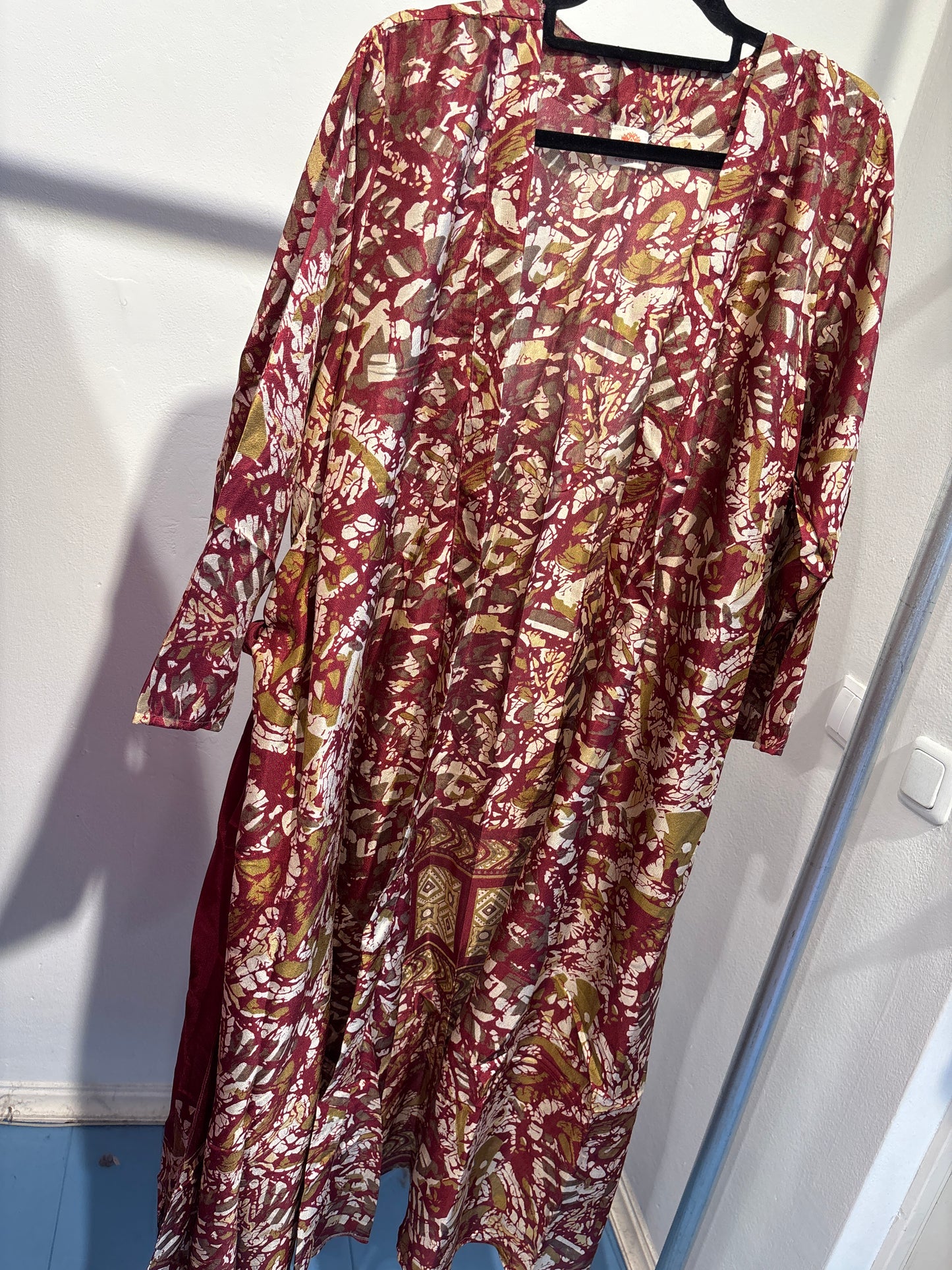 Recycled silk kimono lang