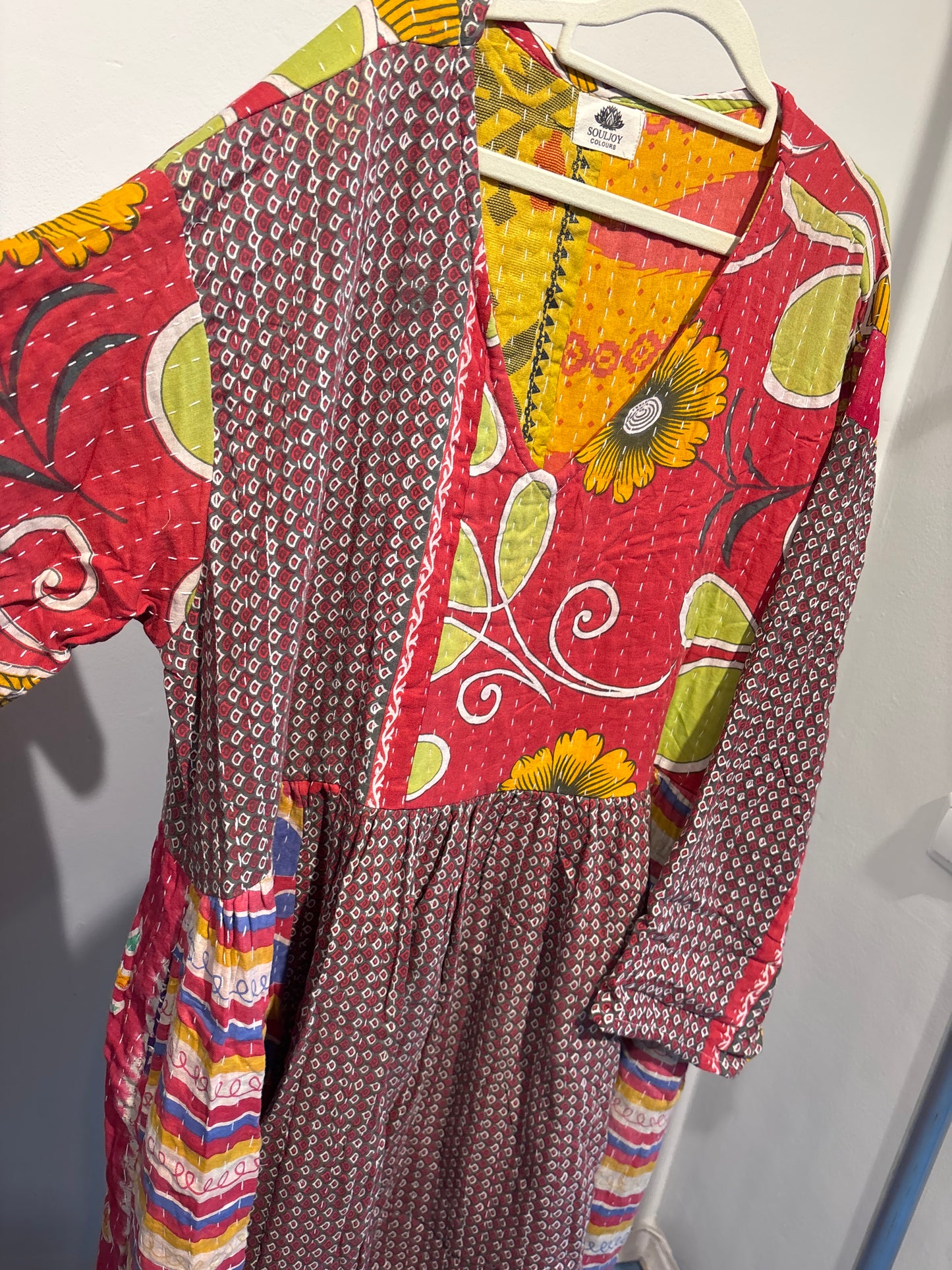 Kantha jurk lang- groot