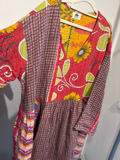 Kantha jurk lang- groot