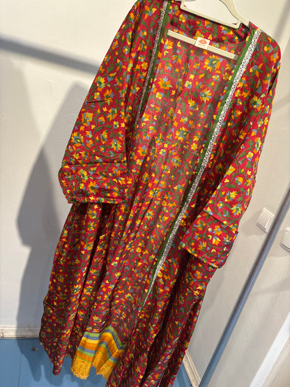 Recycled silk kimono lang