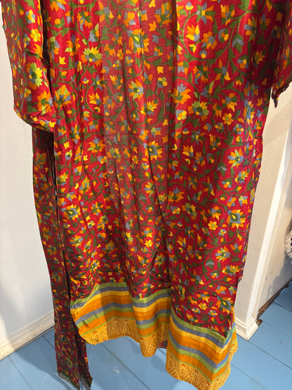 Recycled silk kimono lang