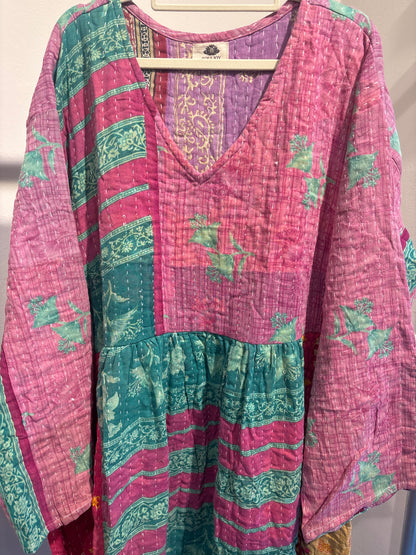Kantha jurk lang- groot