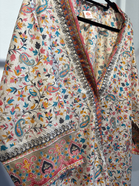 Zijden kimono halflang