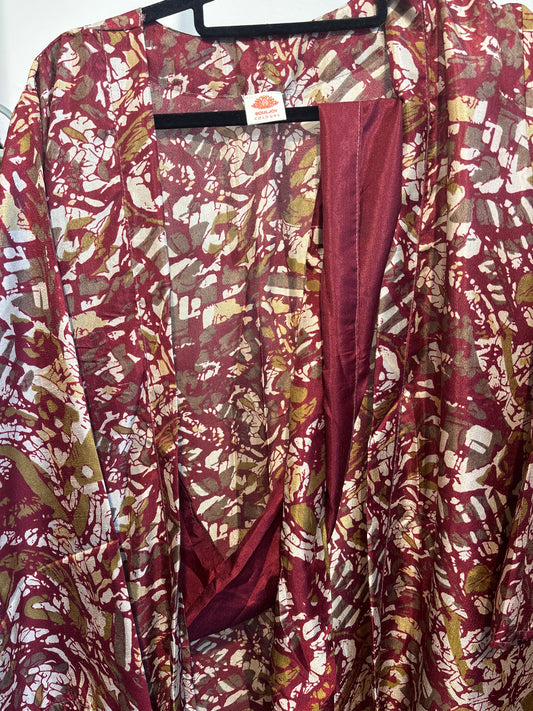 Recycled silk kimono lang
