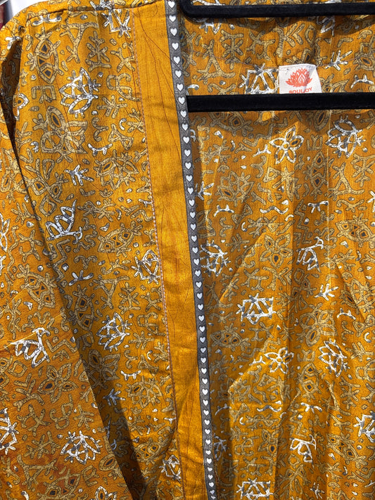 Recycled silk kimono lang