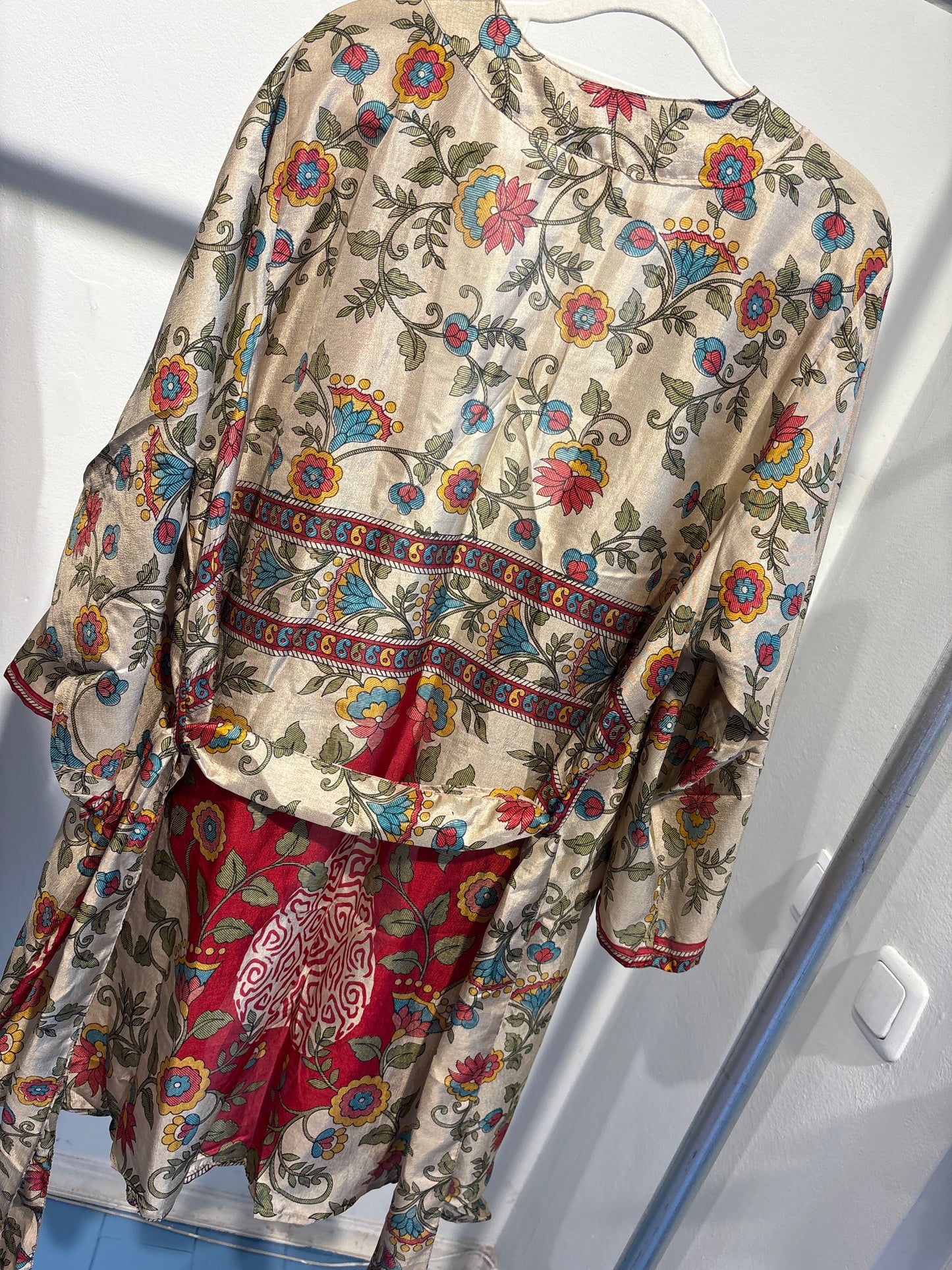 Zijden kimono halflang