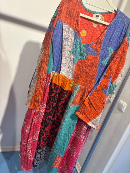 Kantha jurk lang- groot