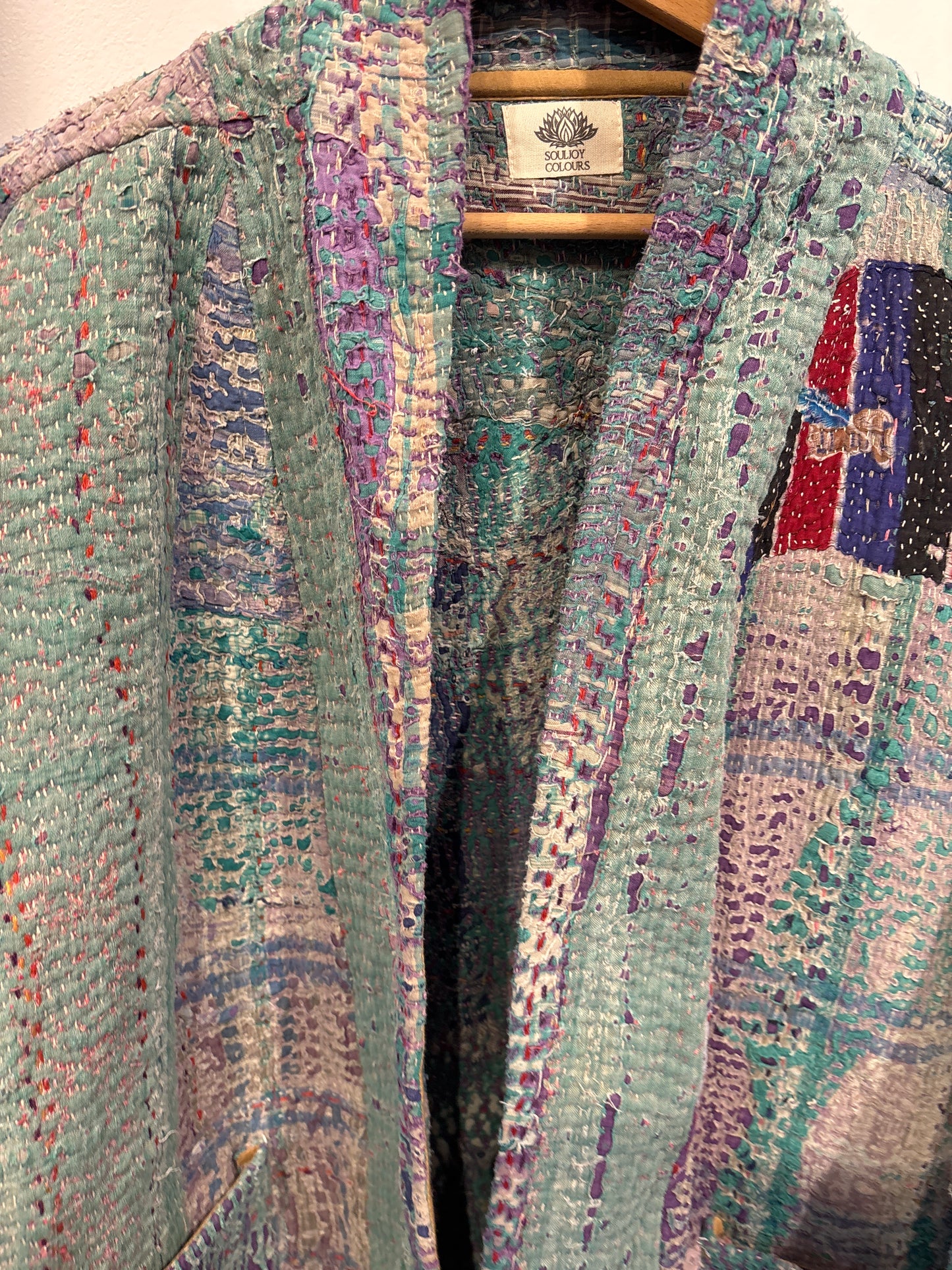 Kantha Blockprint jas-2 kanten