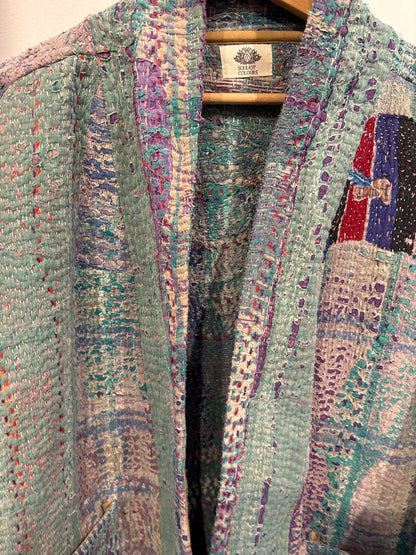 Kantha Blockprint jas-2 kanten