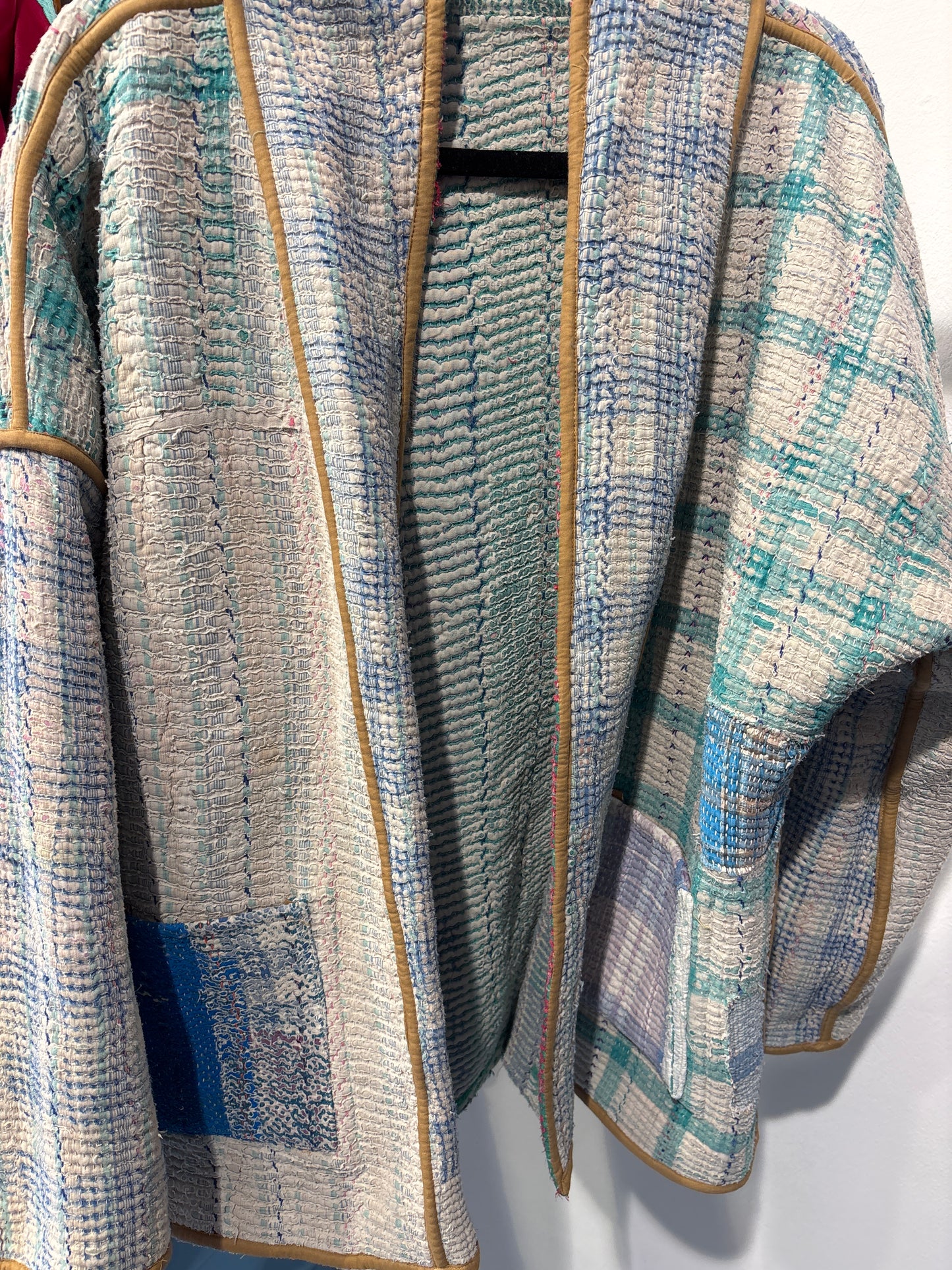 Kantha Blockprint jas-2 kanten