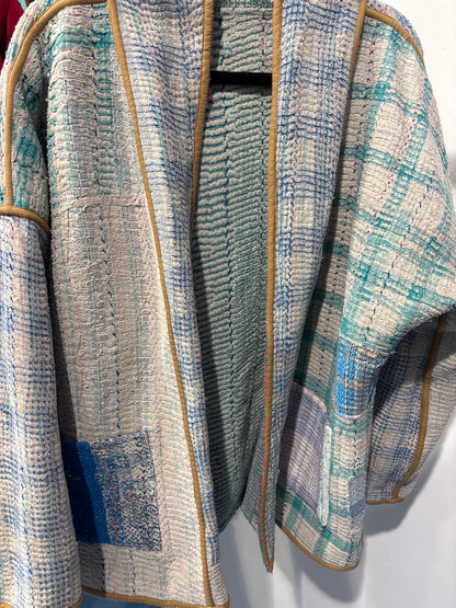 Kantha Blockprint jas-2 kanten