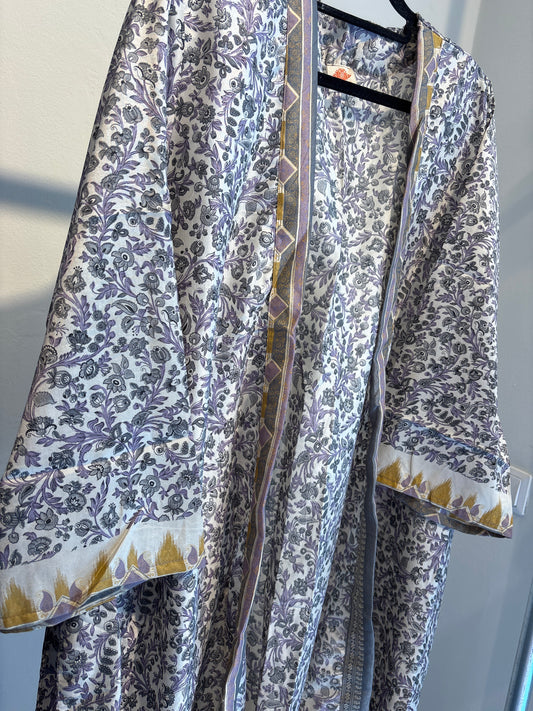Zijden kimono halflang