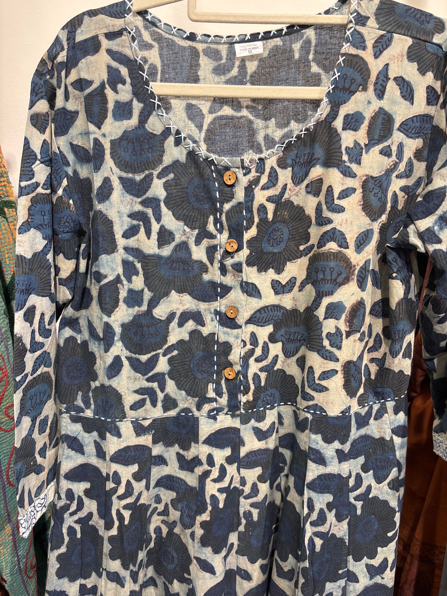 Blockprint jurk