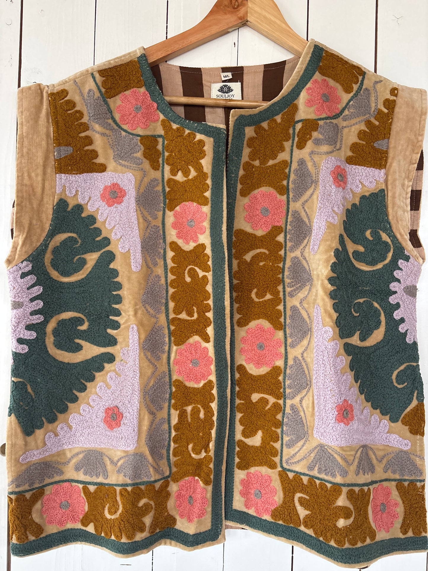 Fluweel gilet -L
