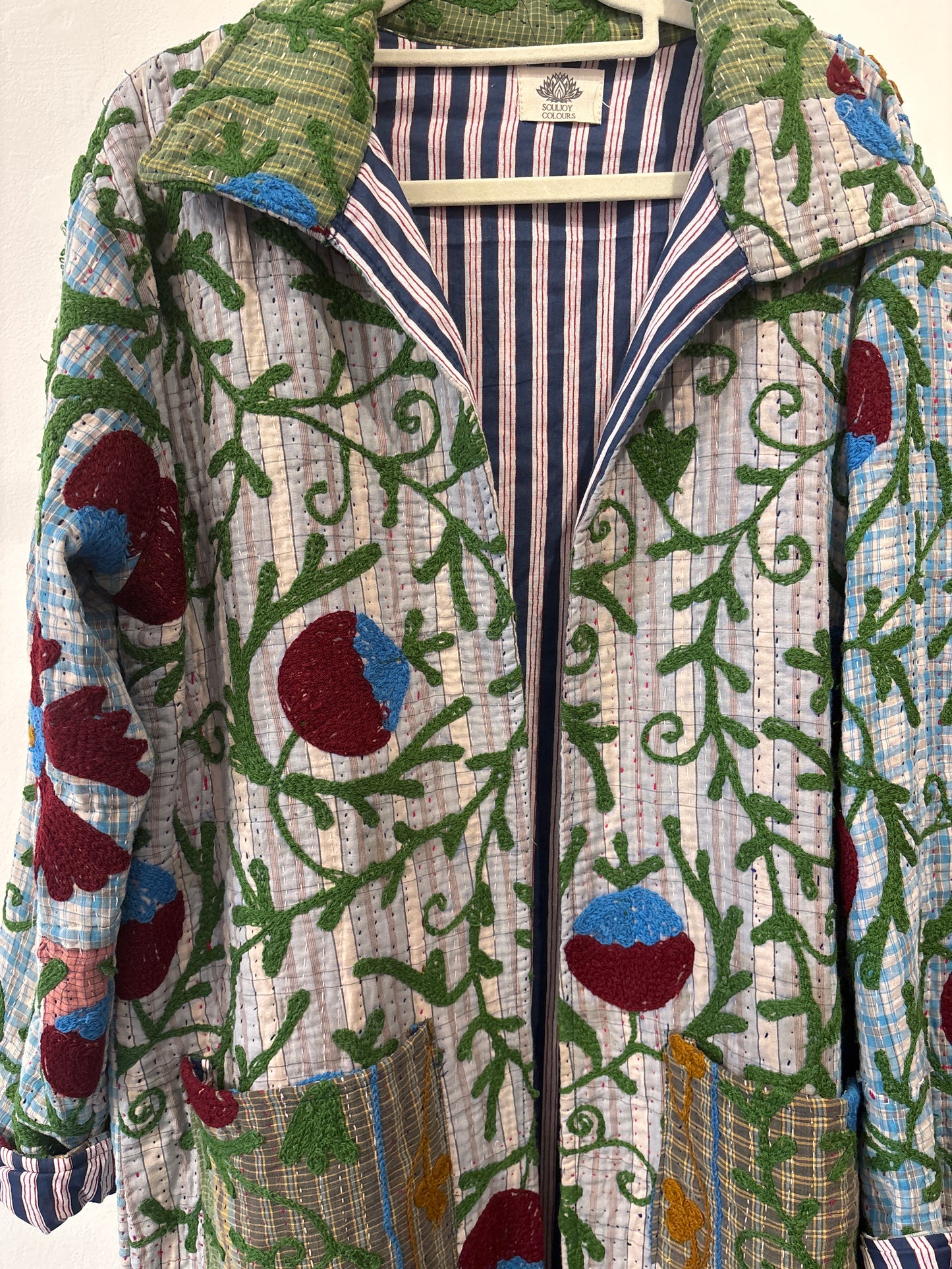 Lange katoenen Kantha