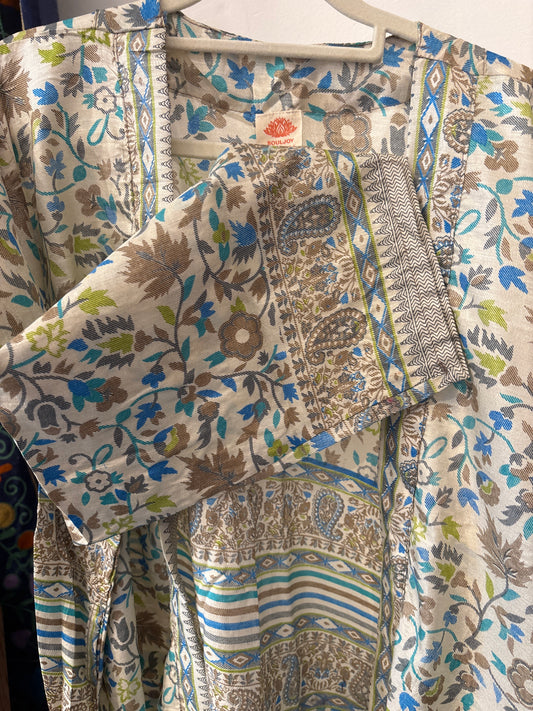 Zijden kimono halflang