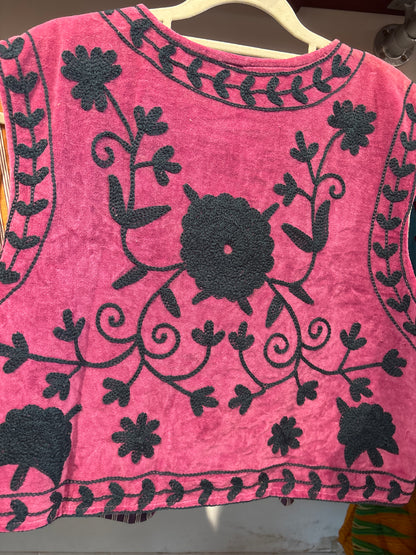 Gilet fluweel suzani-ruim