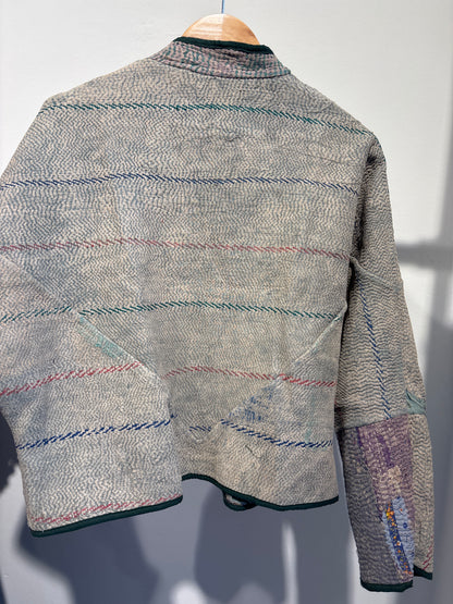 Kantha jas kort- 2 kanten