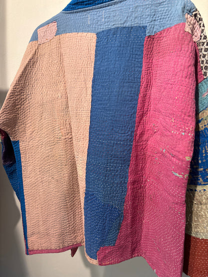 Kantha Blockprint jas-2 kanten