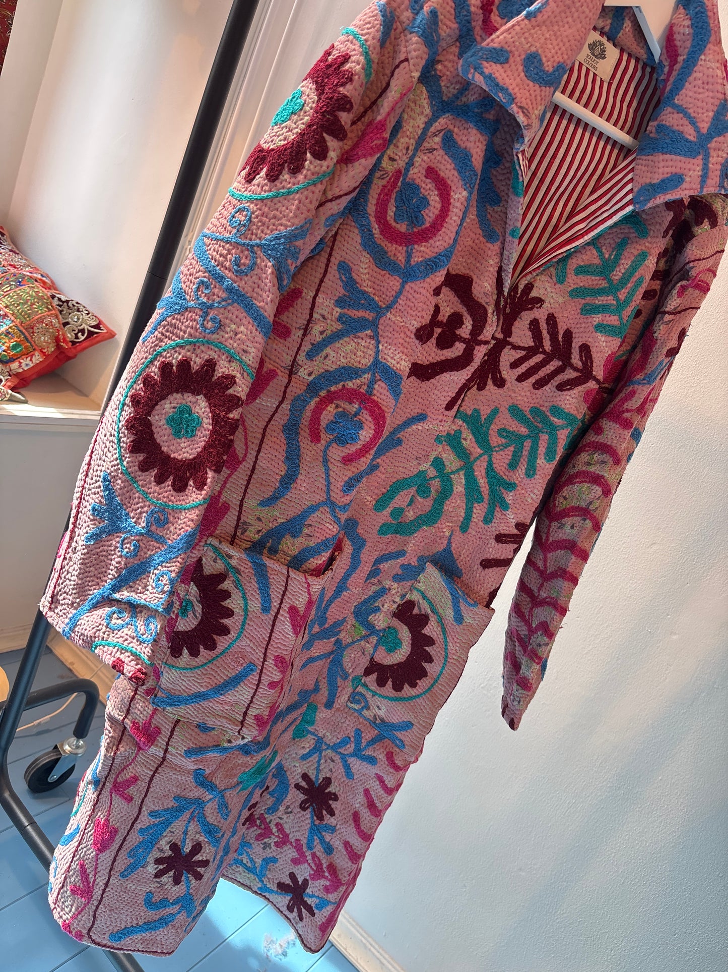 Lange katoenen Kantha