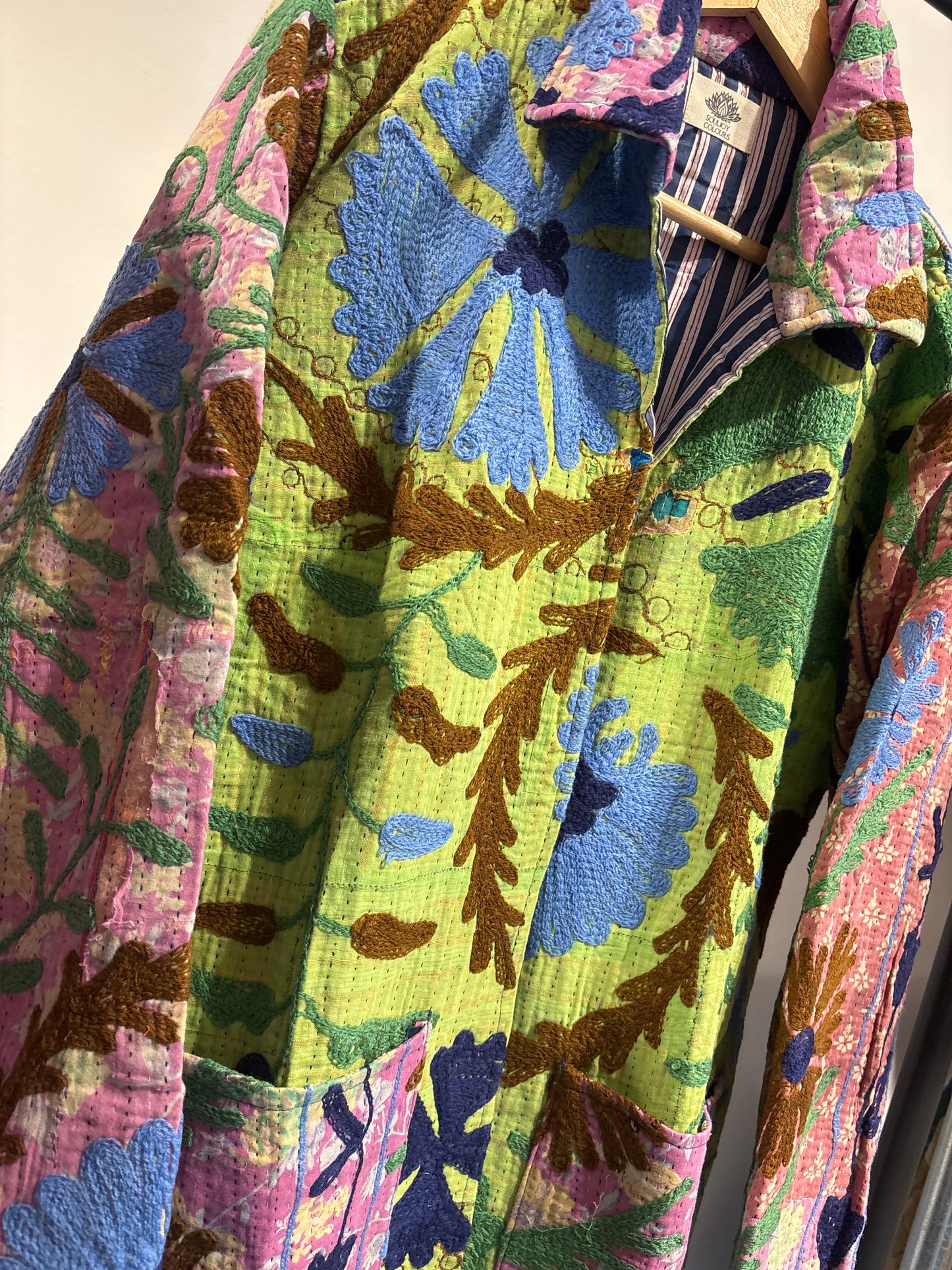 Lange katoenen Kantha