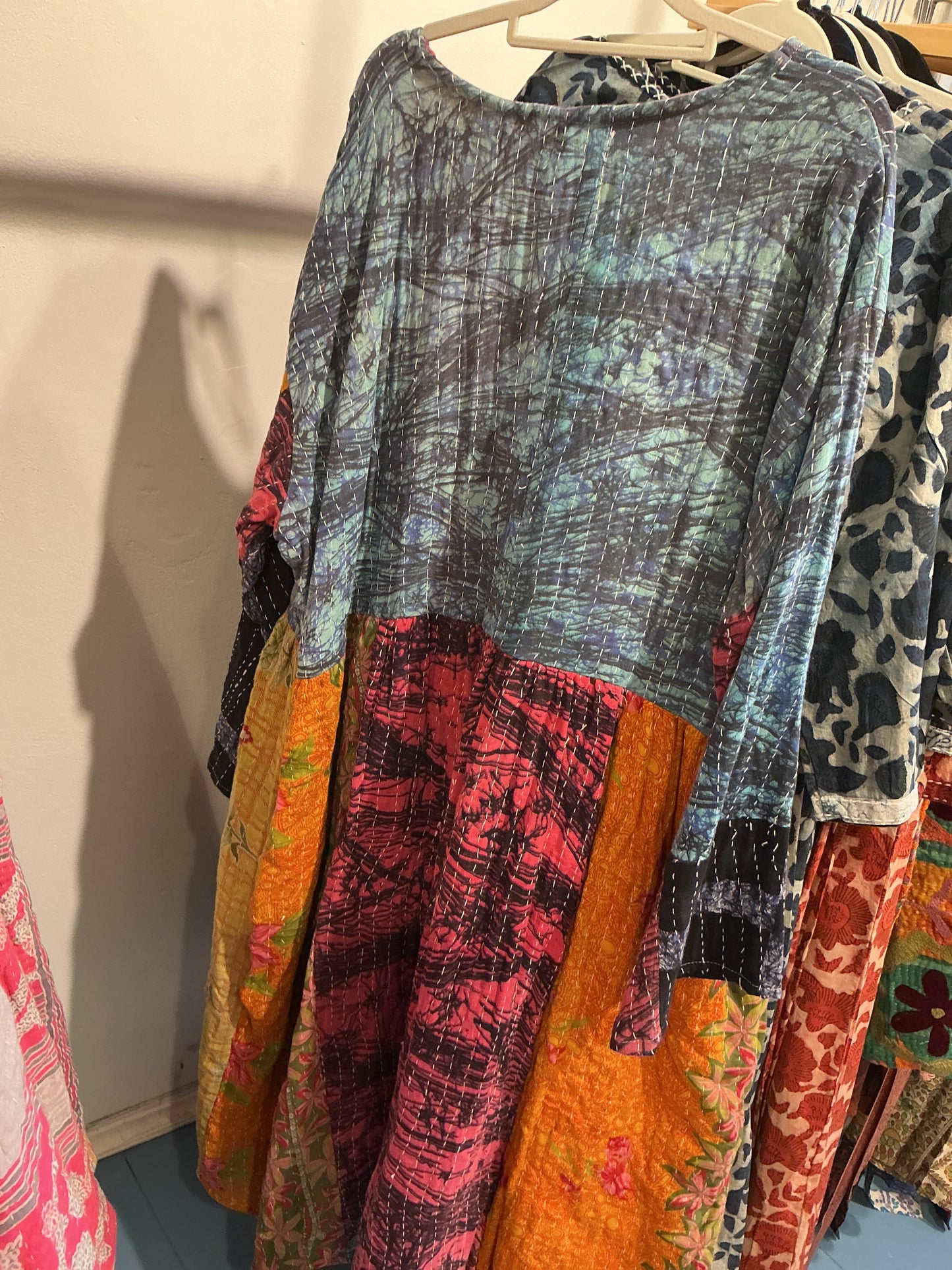 Kantha jurk lang- groot