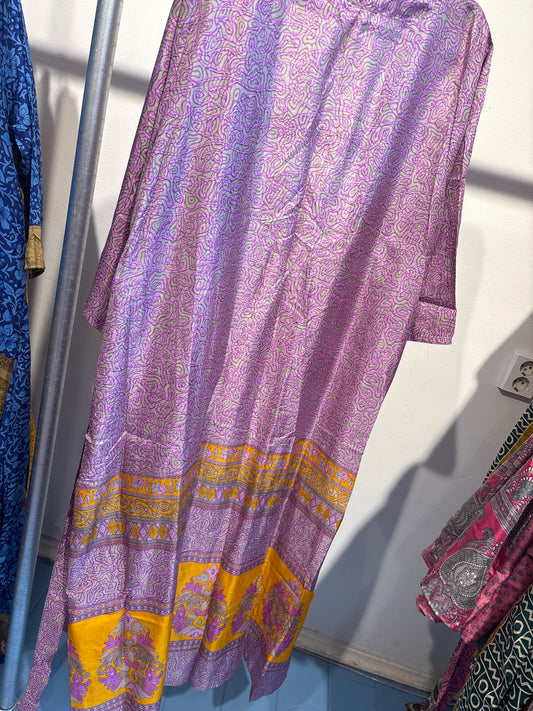 Recycled silk kimono lang