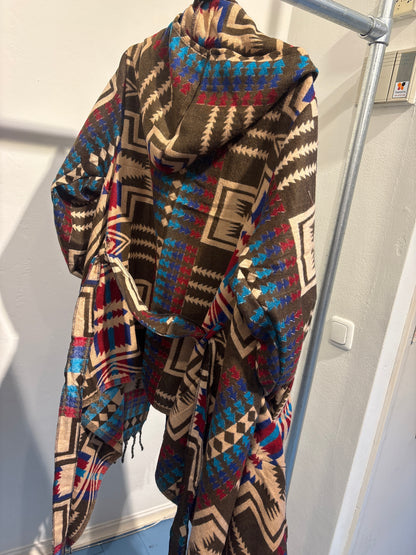 Aztek bruin Vest lang