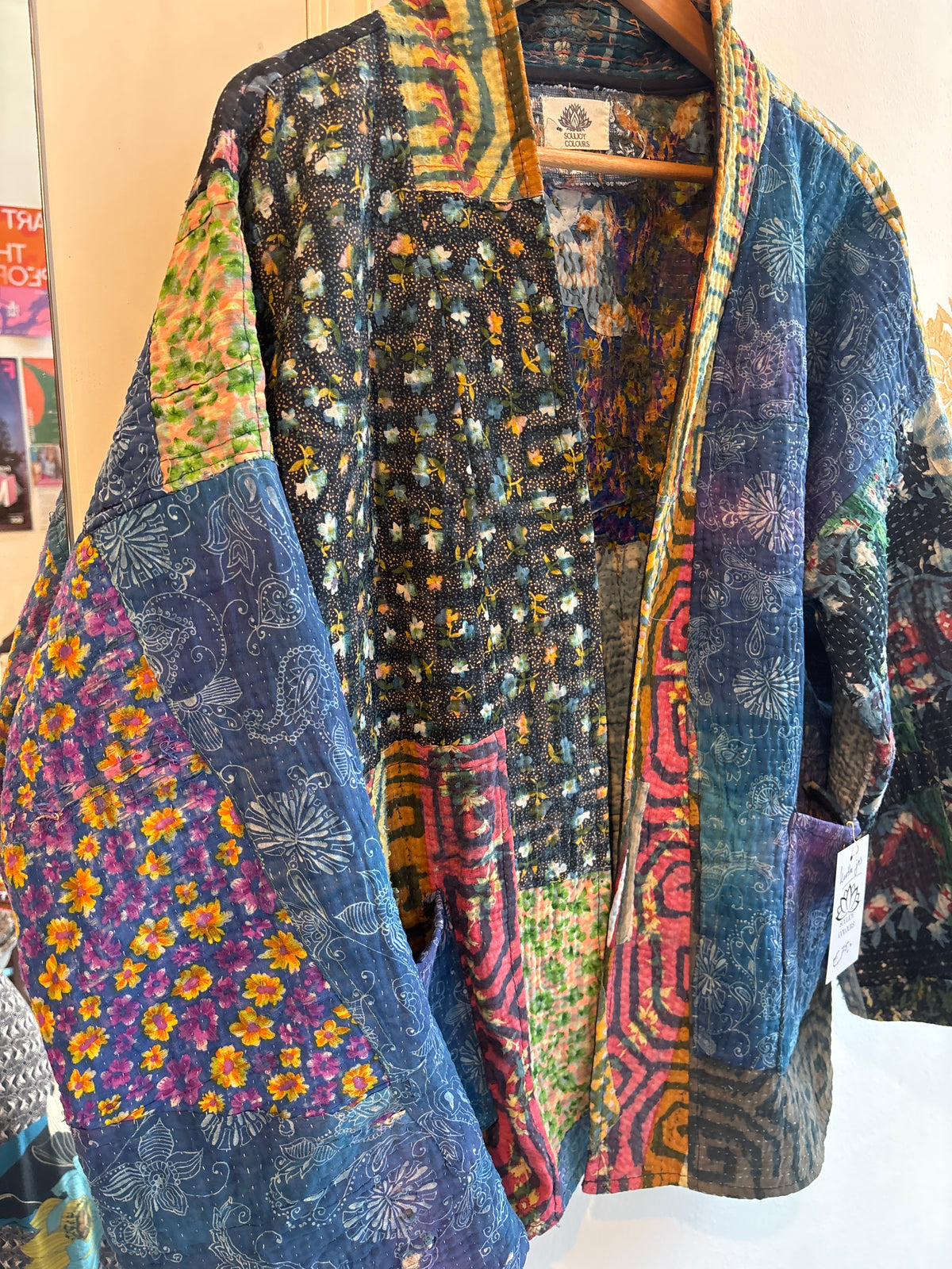 Kantha Blockprint jas-2 kanten